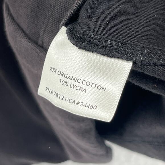 EILEEN FISHER Jacket PP Organic Cotton Stretch Jersey Track Full Zip Black USA - Picture 9 of 12